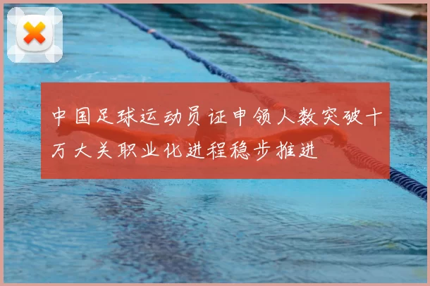 中国足球运动员证申领人数突破十万大关职业化进程稳步推进